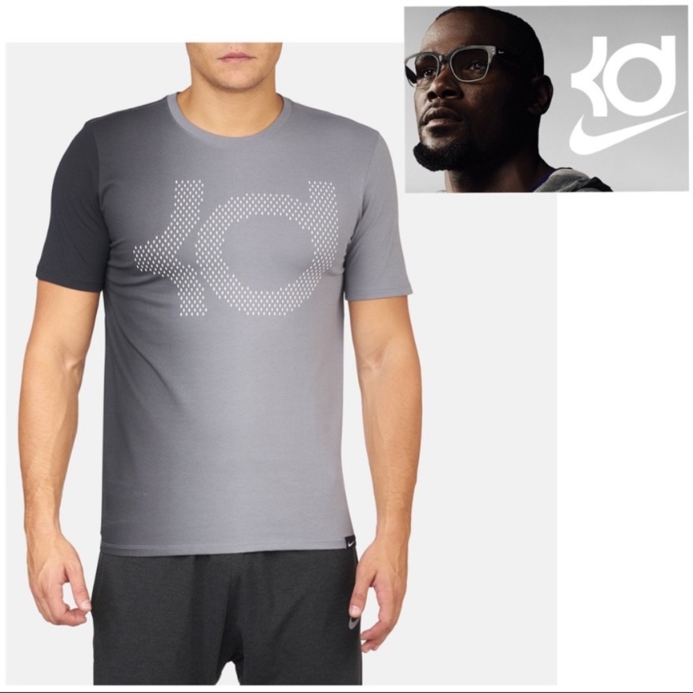 Nike DRI-FIT KD Graphic Tee Shirt Gray